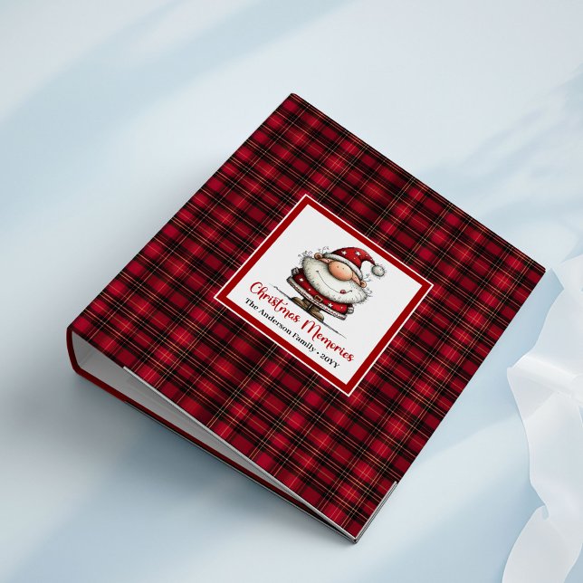 Humorous Christmas Funny Santa Memory Album Art 3 Ring Binder (Humorous Christmas Funny Santa Memory Album Art)