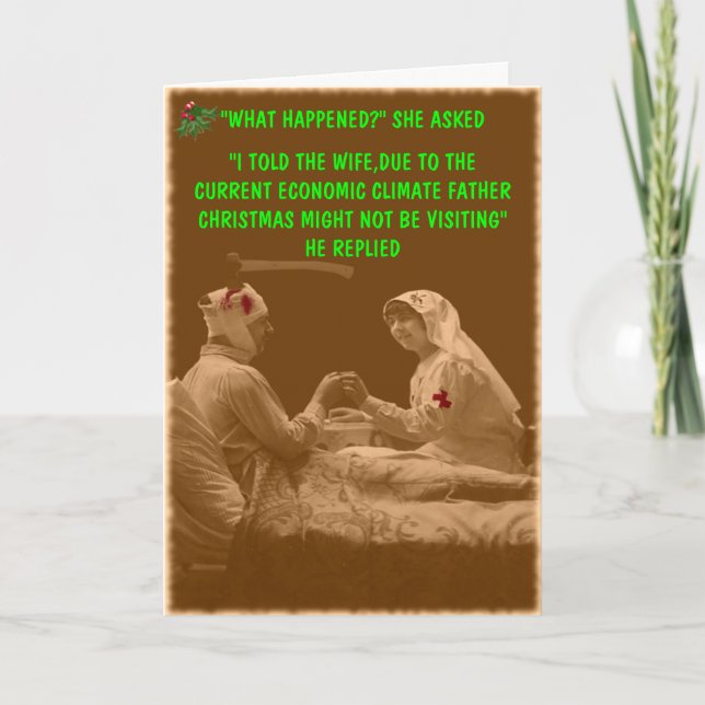 Humorous Christmas Holiday Card (Front)