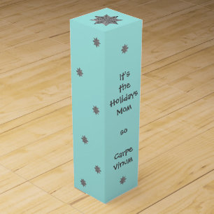 Humorous Christmas Mom wine Box