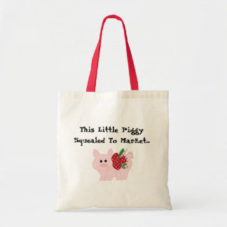 Humorous Christmas Pig Tote Bag