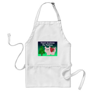 Humorous Christmas Pig with Saying Adult Apron