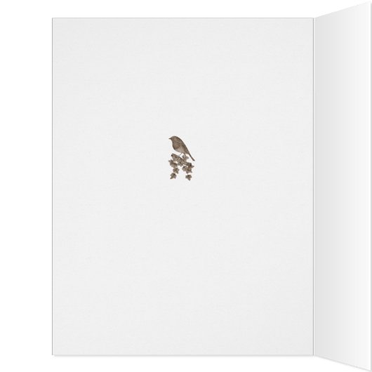 Humorous christmas poem robin and xmas tree (Inside (Left))