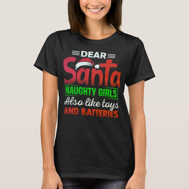 Humorous Christmas t-shirt with a cheeky message (Front)
