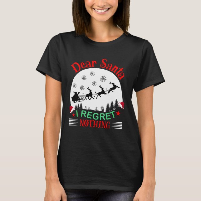 Humorous Christmas t-shirt with a playful message (Front)