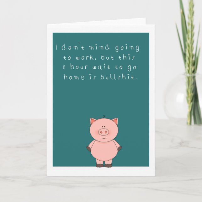 humorous co-worker greetings card (Front)