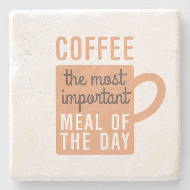 Humorous Coffee Quote Give Me Coffee Stone Coaster (Front)