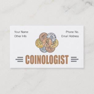 Humorous Coin Collector Business Card