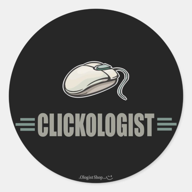 Humorous Computer Classic Round Sticker (Front)