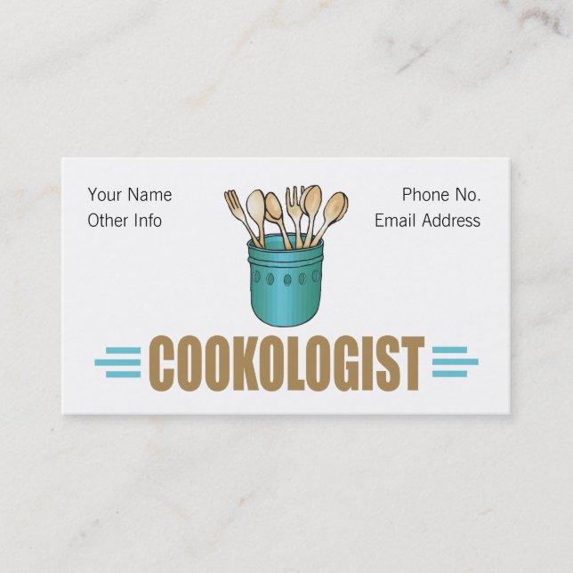 Humorous Cooking Business Card (Front)