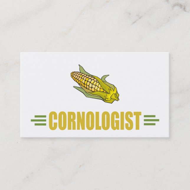 Humorous Corn Lover Business Card (Front)