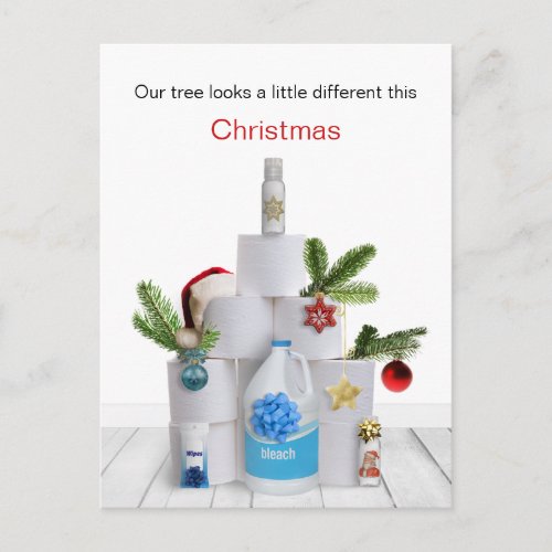 Humorous Covid Christmas Tree Postcard