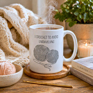 Humorous Crochet Coffee Mug