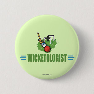 Humorous Croquet Button