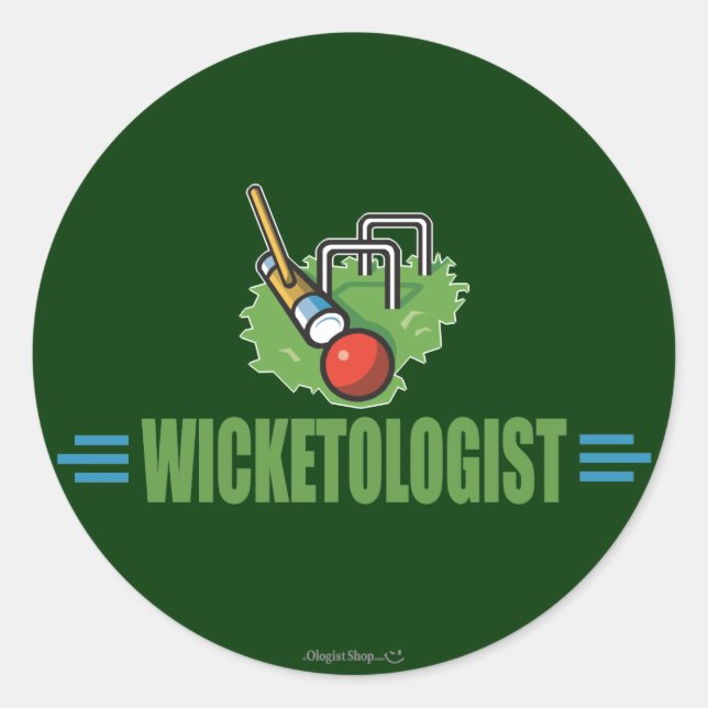 Humorous Croquet Classic Round Sticker (Front)