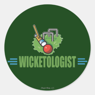 Humorous Croquet Classic Round Sticker