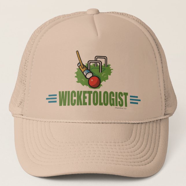 Humorous Croquet Trucker Hat (Front)