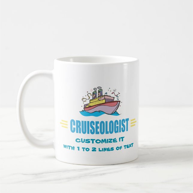 Humorous Cruise Ship Coffee Mug (Left)