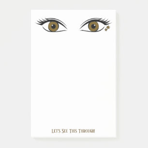 Humorous Custom Spying Brown Eyes Post-it Notes