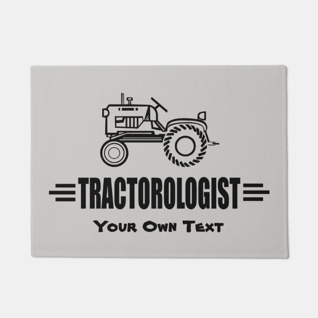 Humorous Customize It Tractor Doormat (Front)