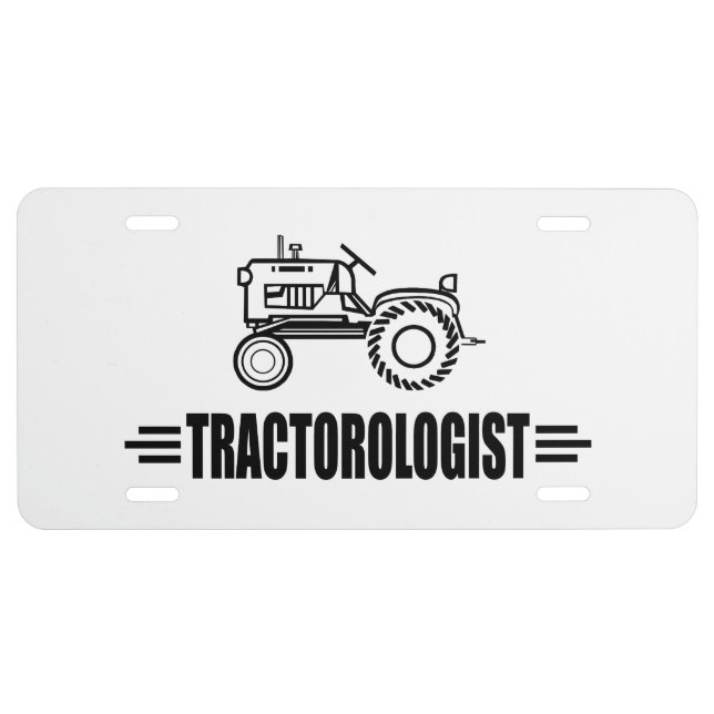 Humorous Customize It Tractor License Plate (Front)