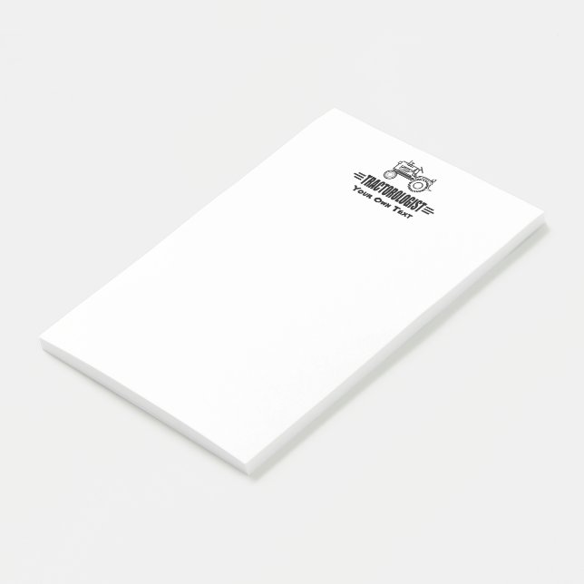 Humorous Customize It Tractor Post-it Notes (Angled)