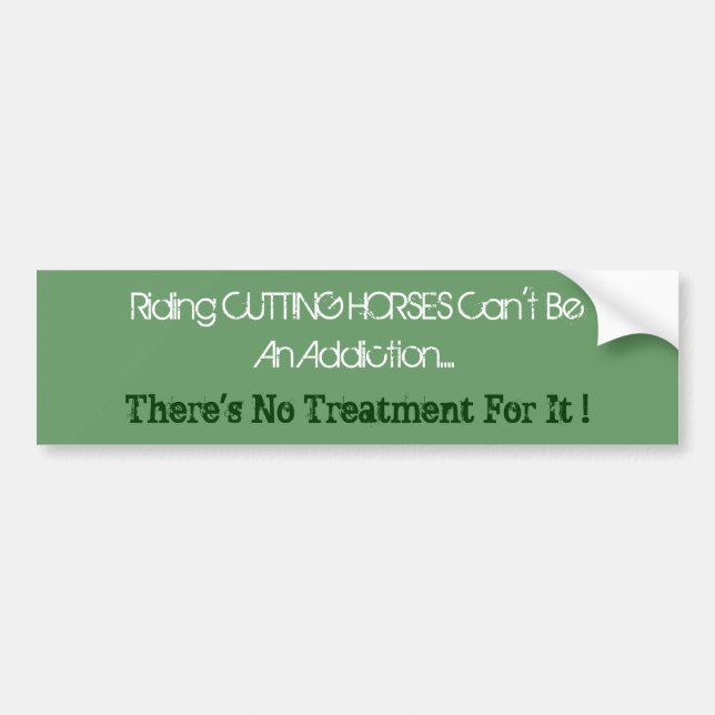 Humorous Cutting Horse Bumper Sticker (Front)