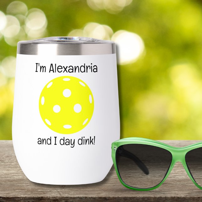 Humorous Day Dink  Thermal Wine Tumbler (Creator Uploaded)