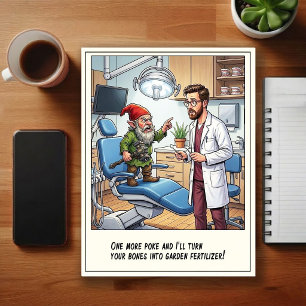 Humorous Dentist Office Cartoon Postcard