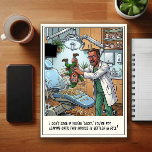 Humorous Dentist Office Cartoon Postcard