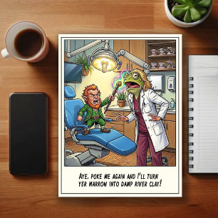 Humorous Dentist Office Cartoon Postcard
