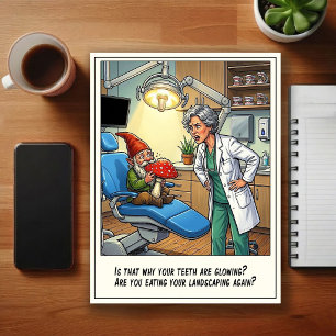 Humorous Dentist Office Cartoon Postcard