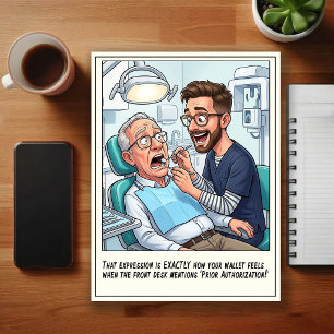 Humorous Dentist Office Cartoon Postcard