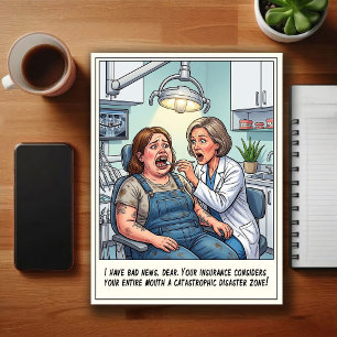 Humorous Dentist Office Cartoon Postcard