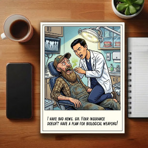 Humorous Dentist Office Cartoon Postcard
