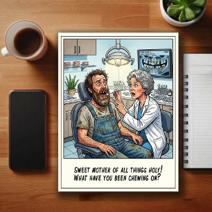 Humorous Dentist Office Cartoon Postcard