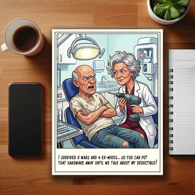 Humorous Dentist Office Cartoon Postcard (Creator Uploaded)