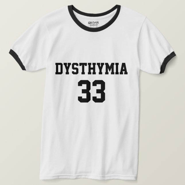 Humorous Depression Sports Tee (Design Front)