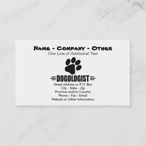 Humorous Dog Lover Business Cards