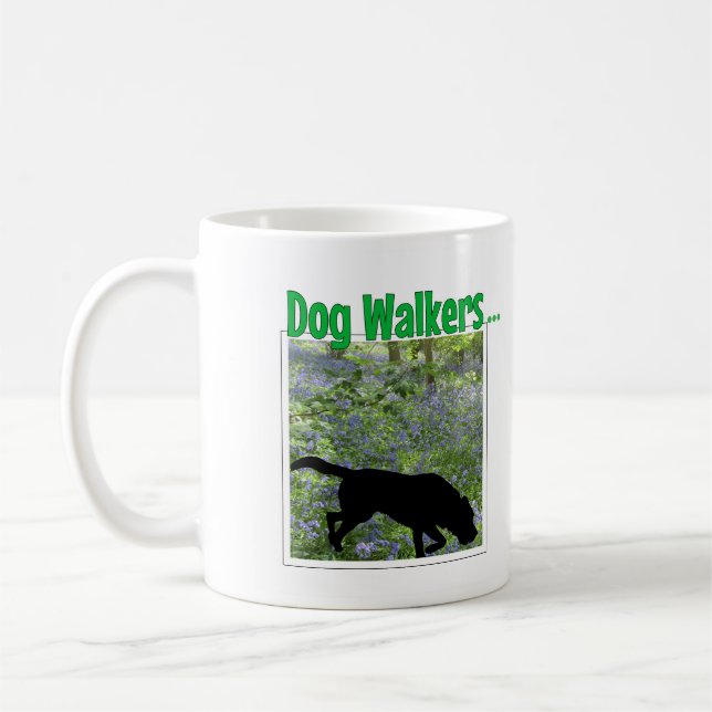 Humorous Dog Walkers Mug (Left)