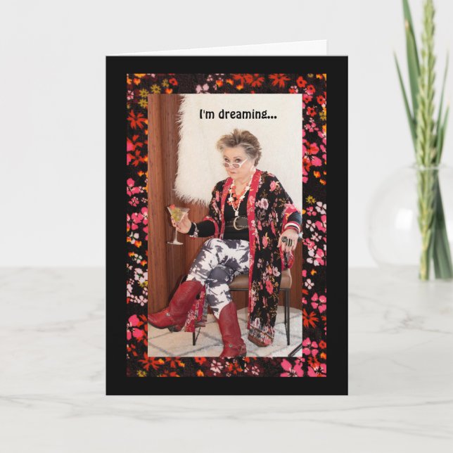 Humorous Dreaming of a White Christmas Card (Front)