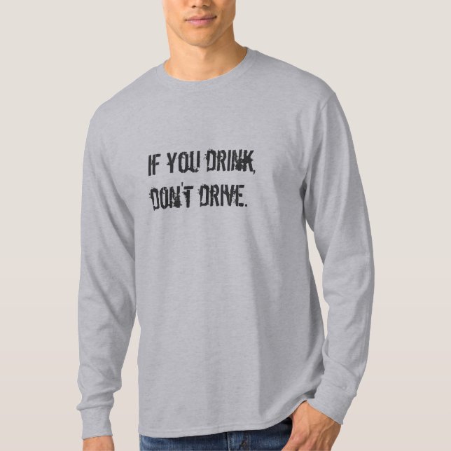 humorous drinking/golf men's long sleeve shirt (Front)