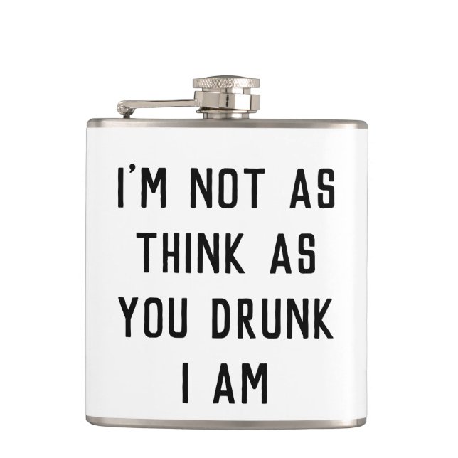 Humorous Drunken Banter Flask (Front)