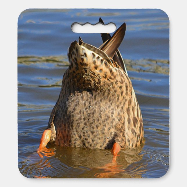 Humorous Duck Hunting Kneeler or Seat Cushion (Front Vertical)