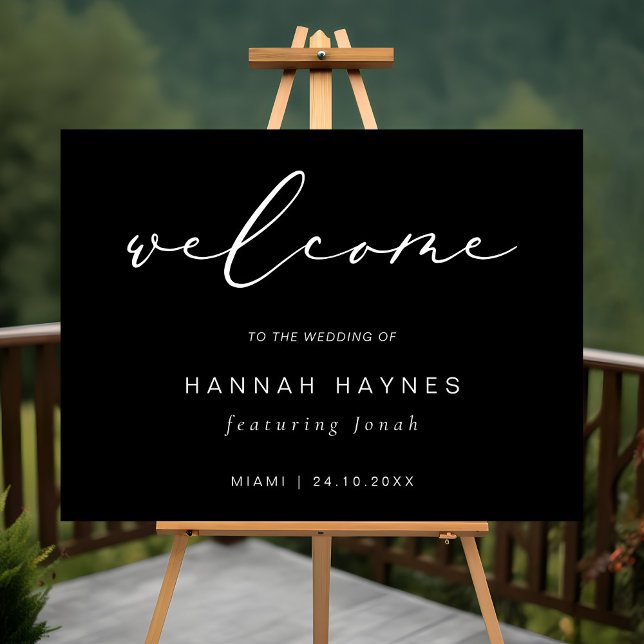 Humorous Elegant Calligraphy Wedding welcome sign (Creator Uploaded)