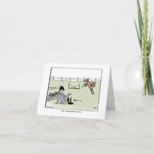 Humorous Equestrian Greeting Card