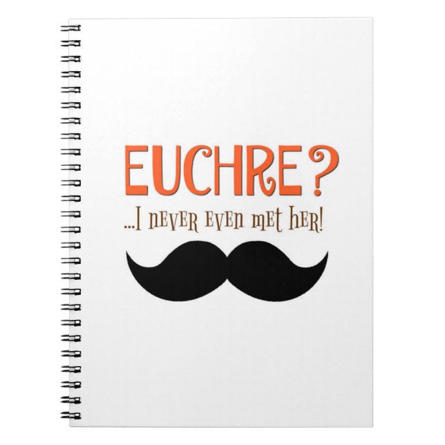 Humorous Euchre Score Book Notebook (Front)