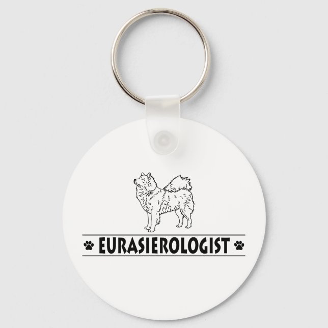 Humorous Eurasier Keychain (Front)