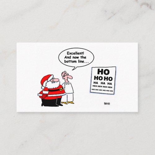 Humorous Eye Doctor Christmas Season Business Card