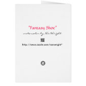 Humorous Fantasy Shoe Card (Back)