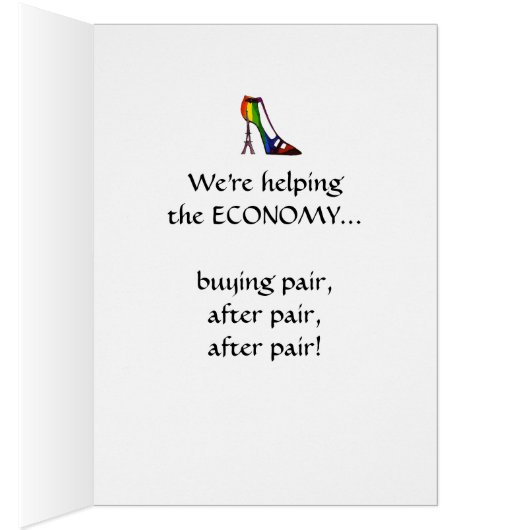 Humorous Fantasy Shoe Card (Inside (Right))